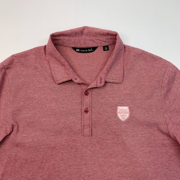 Travis Mathew Polo Shirt Mens XL Extra Large Red Pima Cotton Blend Calabasas - Picture 3 of 11